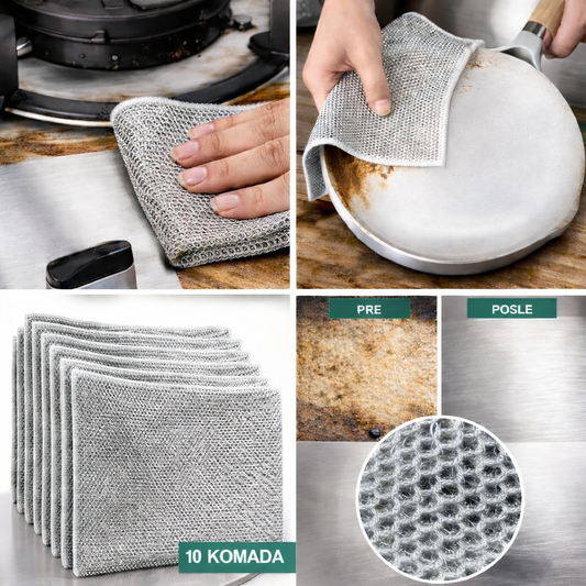 Čelične Krpe Za Lako Skidanje Tvrdokornih Fleka  5+5 GRATIS