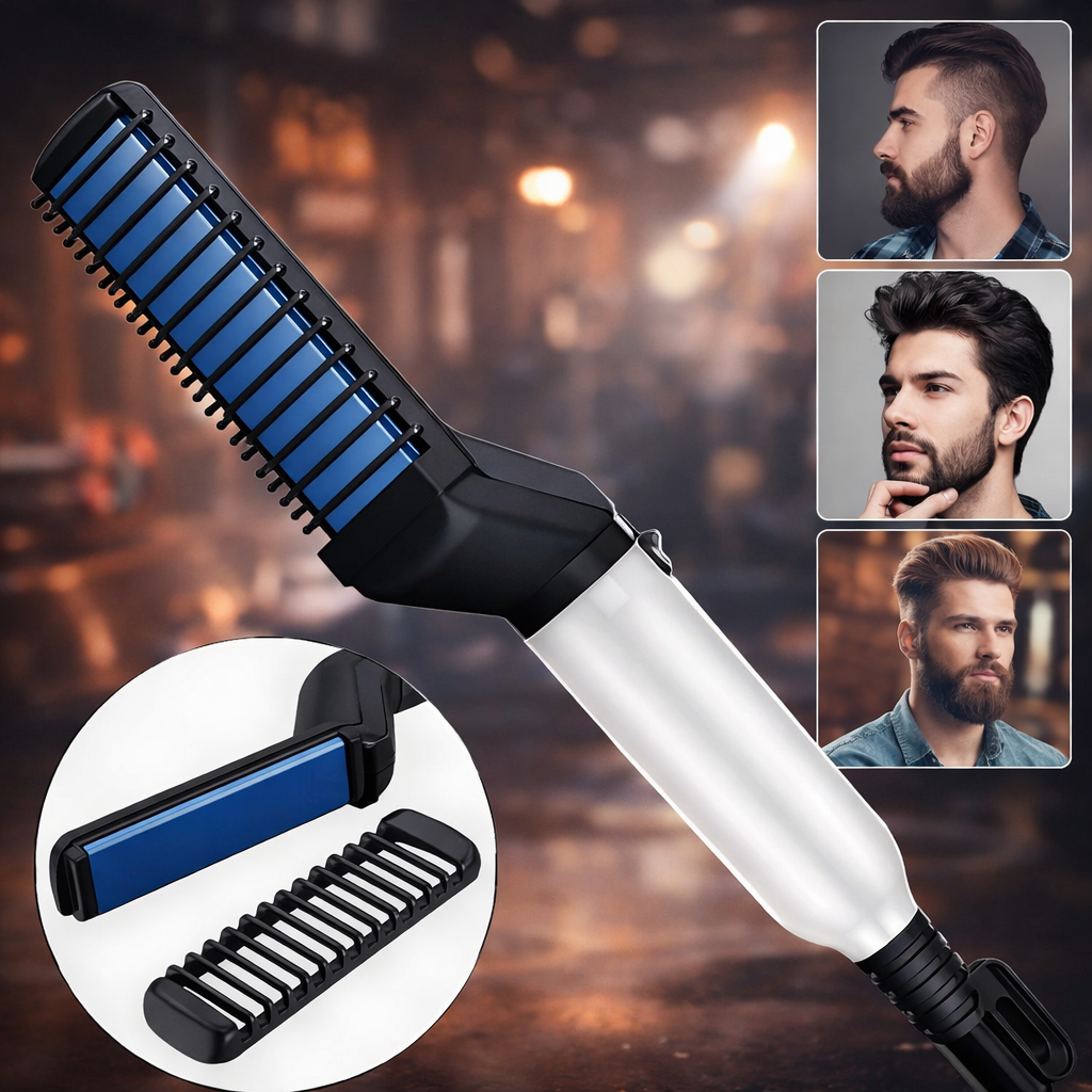 Električni češalj za bradu i kosu  - Sredi se za manje od 60 sekundi i izgledaj privlačno!