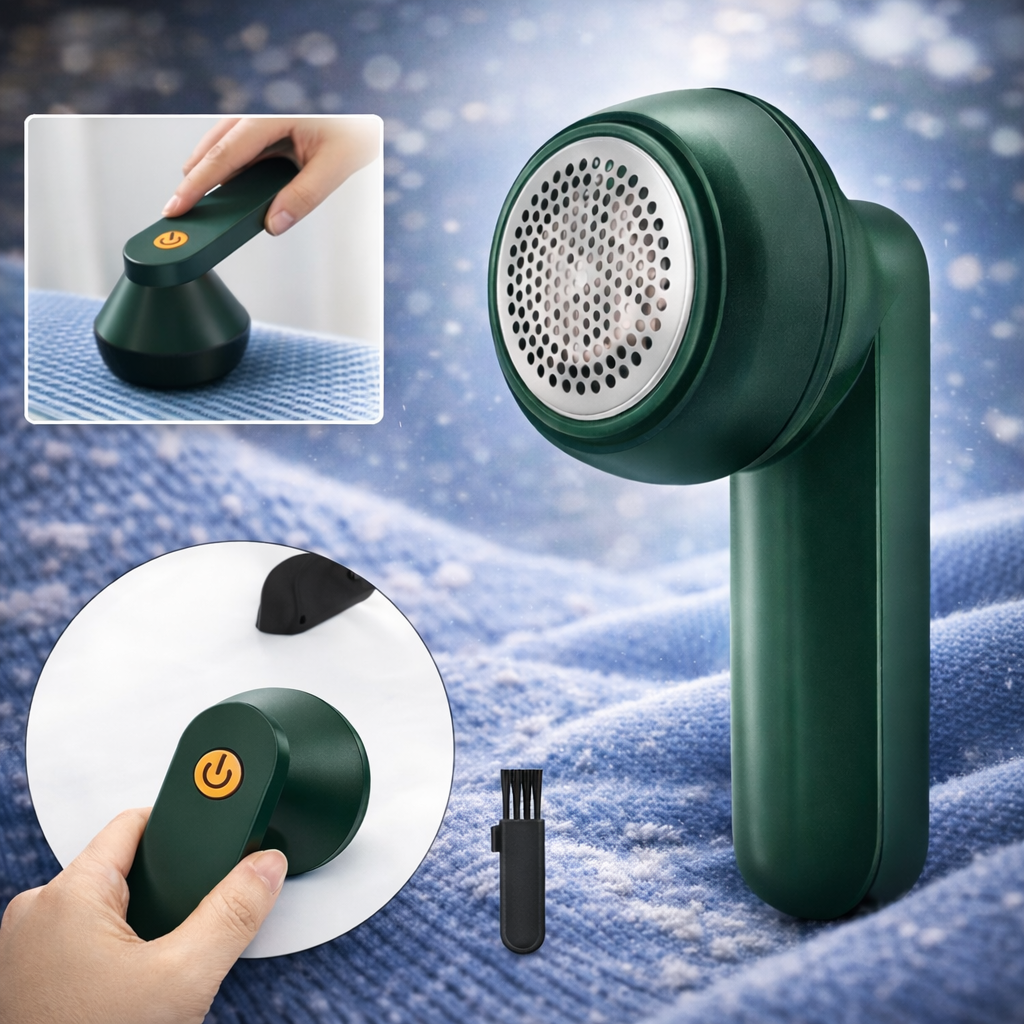 Električni trimer za skidanje dlačica na odeći -  Vratite odeći svež izgled za samo par sekundi